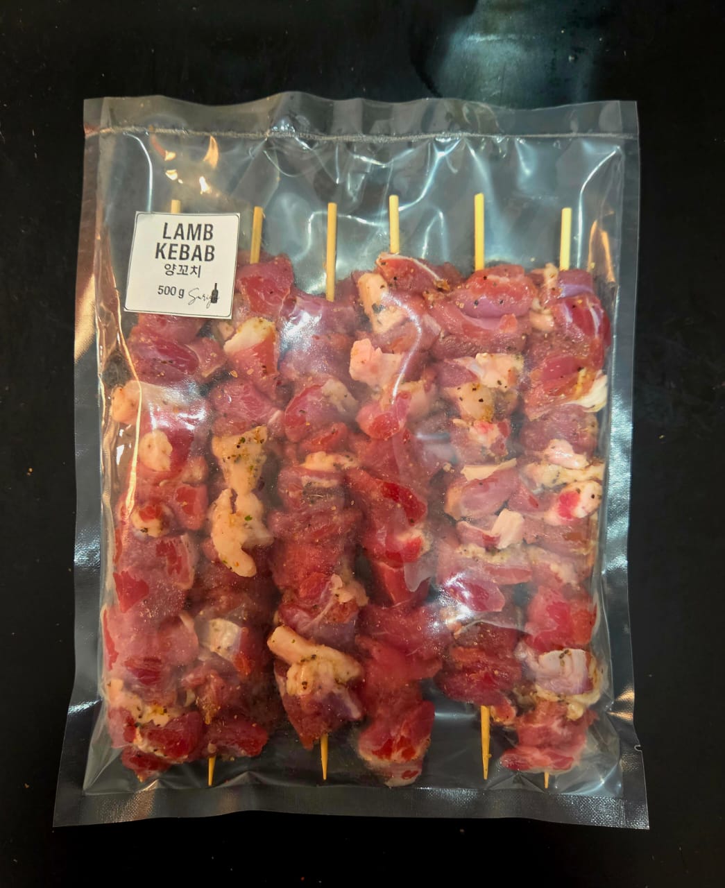 새끼 양갈비 꼬치 500g 3개월 미만 양 / Lamb kebab 500g Menos de 3 meses de Lamb