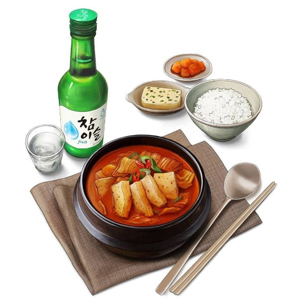 진로 참이슬 Fresh / Bebida Coreana Licor de Arroz Jinro Soju Fresh 1 Botella