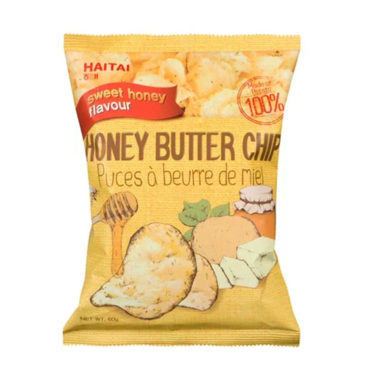 해태 허니버터칩 60g / 1 Papa Horneada HaiTai Honey Butter Chip Botana Coreana 60g