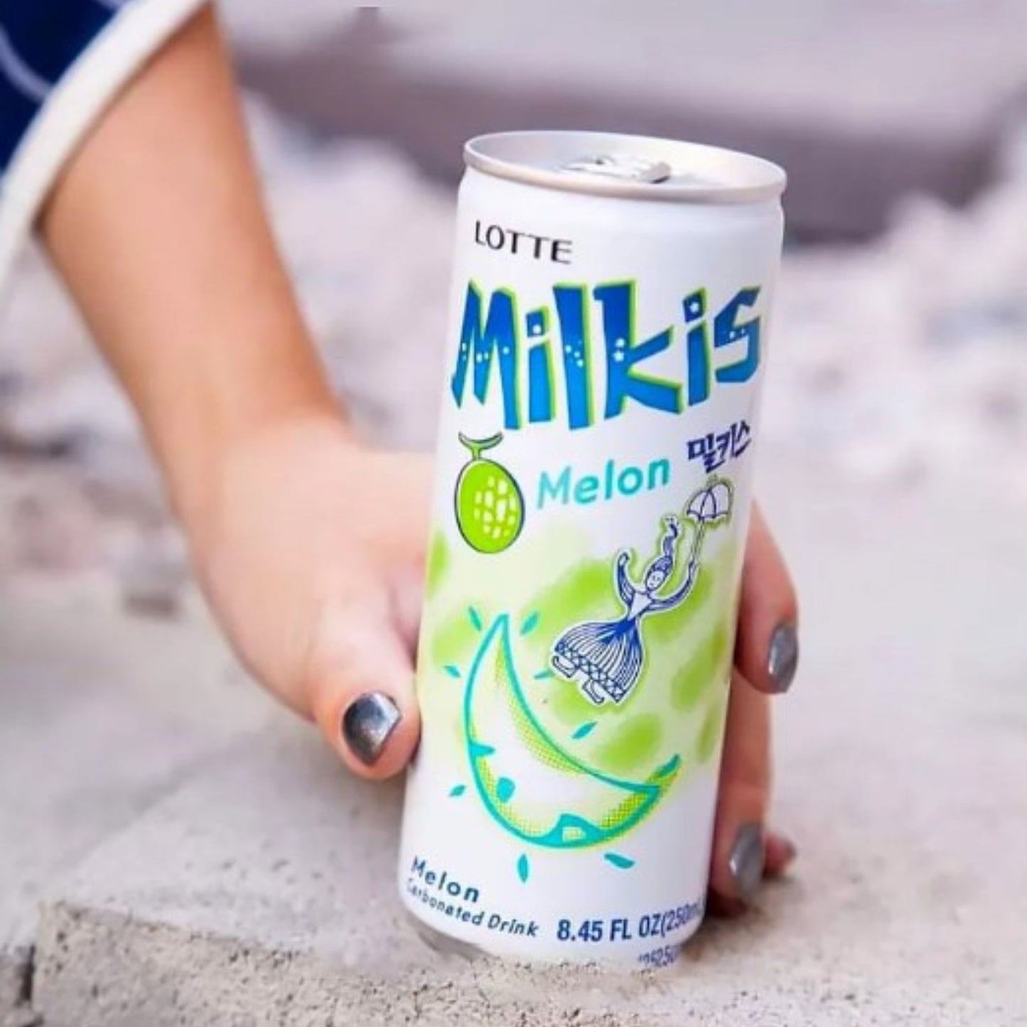 밀키스 멜론맛 / Bebida Coreana Gaseosa Milkis Sabor Melon 1 Lata