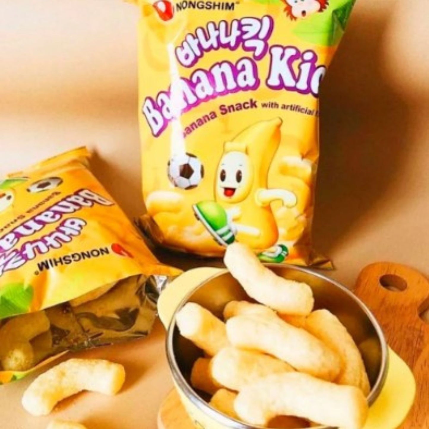 농심 바나나킥 45g / 1 Galleta Botana Coreana Nong Shim Banana Kick 45g para Todos