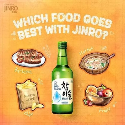 진로 참이슬 Fresh / Bebida Coreana Licor de Arroz Jinro Soju Fresh 1 Botella