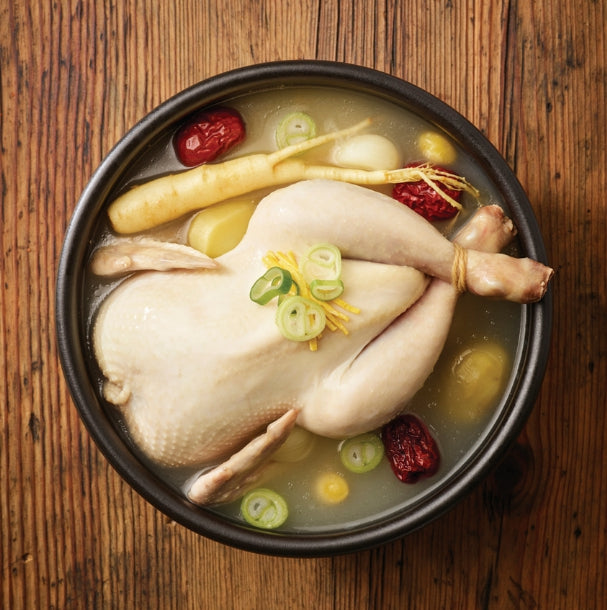삼계탕용 세트 5호닭 / Pollo de Leche Con Salsa para Caldo y asar