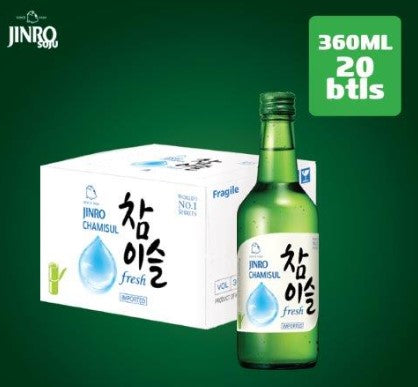 진로 참이슬 Fresh / Bebida Coreana Licor de Arroz Jinro Soju Fresh 1 Botella