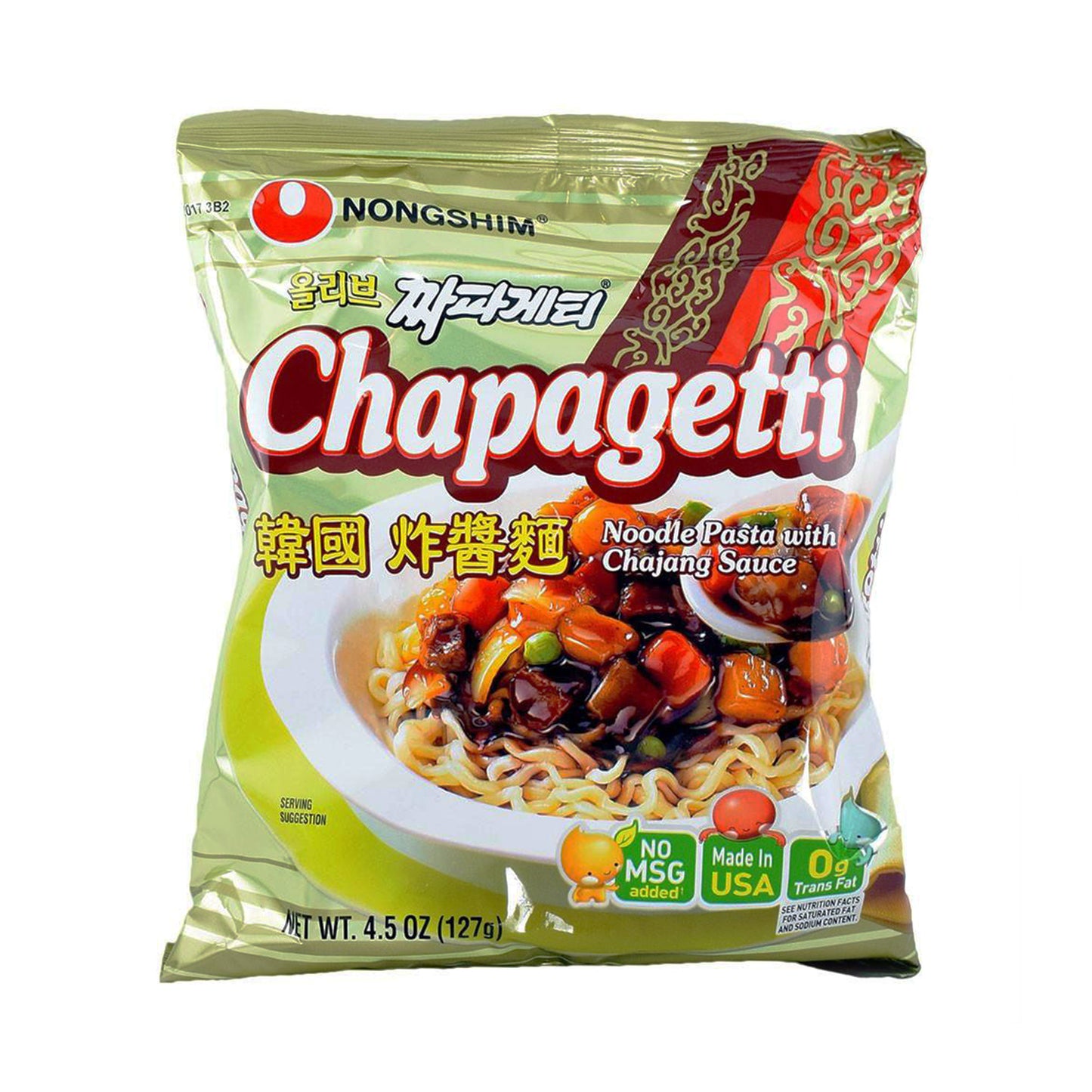 짜파게티 / Sopa Instantáneo Ramen Coreano Salsa Negro Dulce Nongshim Chapaguetti 1 Bolsa