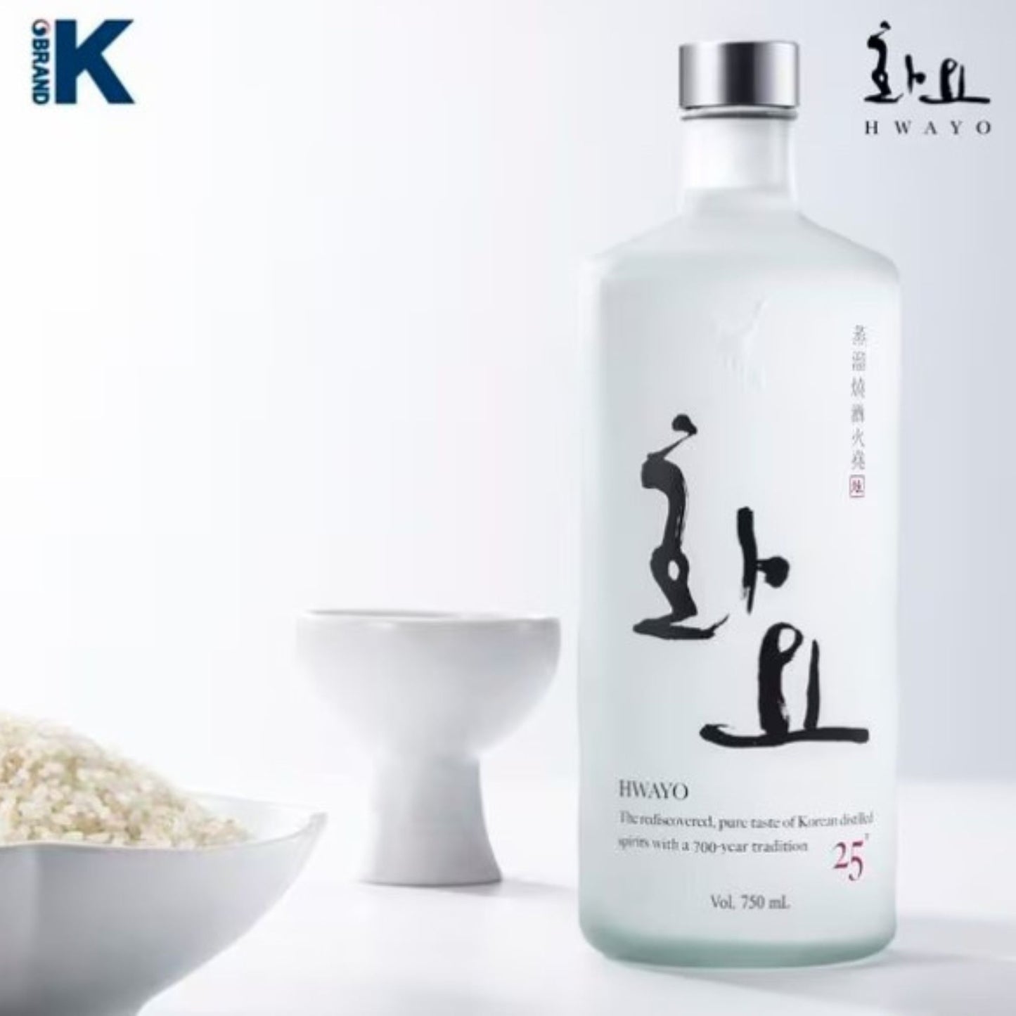 화요 25도 / Licor Coreano Soju Premium 25 Grado Hwayo 1 Botella