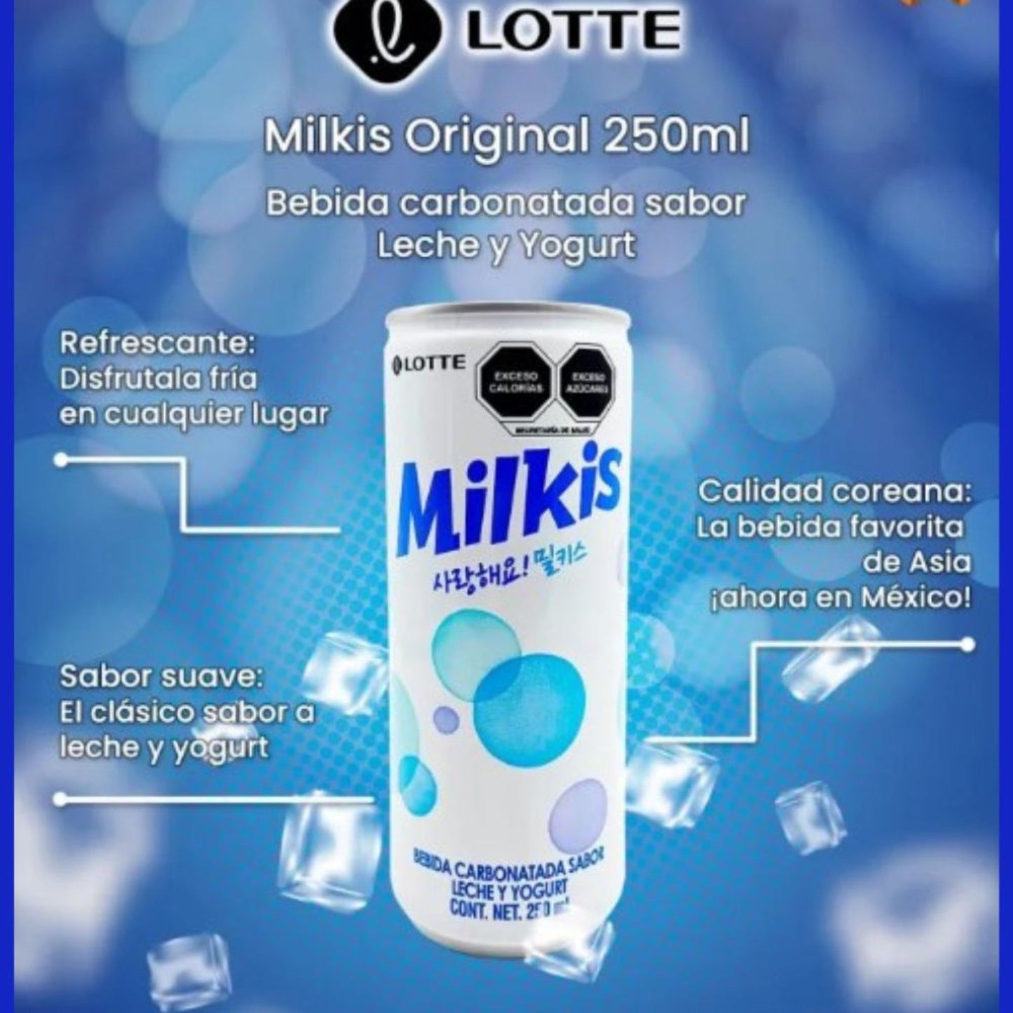 밀키스 오리지널 250ml / Bebida Coreana Gaseosa Milkis Sabor Original 1 lata