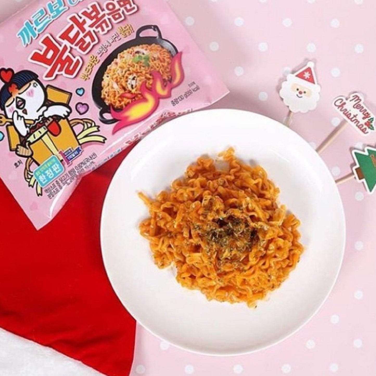 1 Caja de 20 Bolsas Sopa Instantánea Ramen Coreano Buldak Carbonara Picante