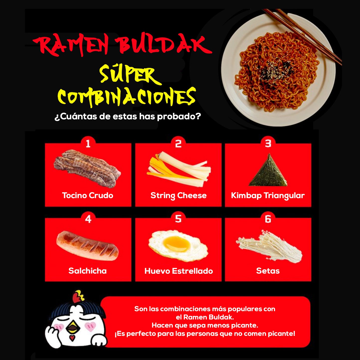 Sopa Instantánea Ramen Coreana Buldak Picante Sabor Original 1 Bolsa