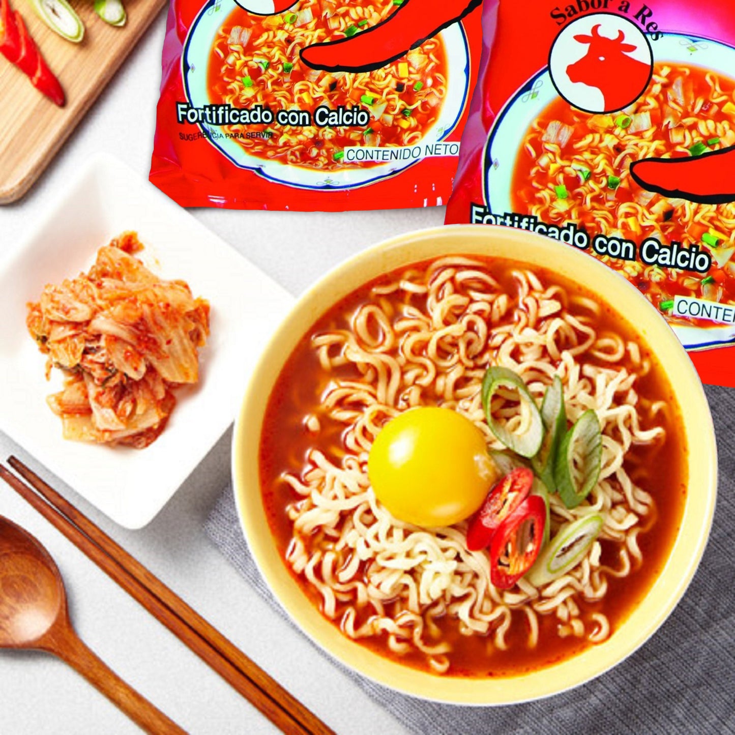 Sopa Instantánea Ramen Coreana Picante Ottogi Sabor Camaron 1 Bolsa