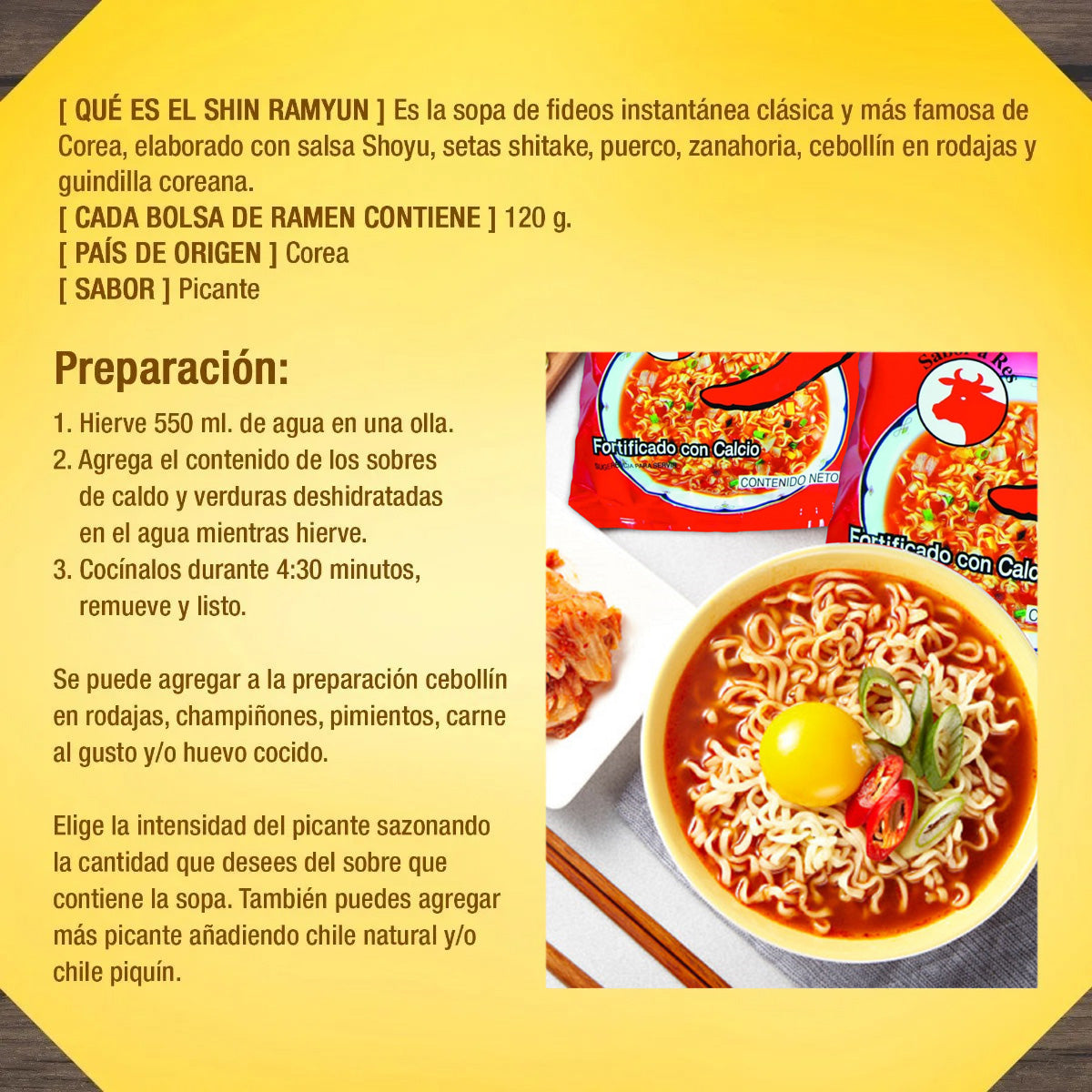 Sopa Instantánea Ramen Coreana Picante Ottogi Sabor Camaron 1 Bolsa