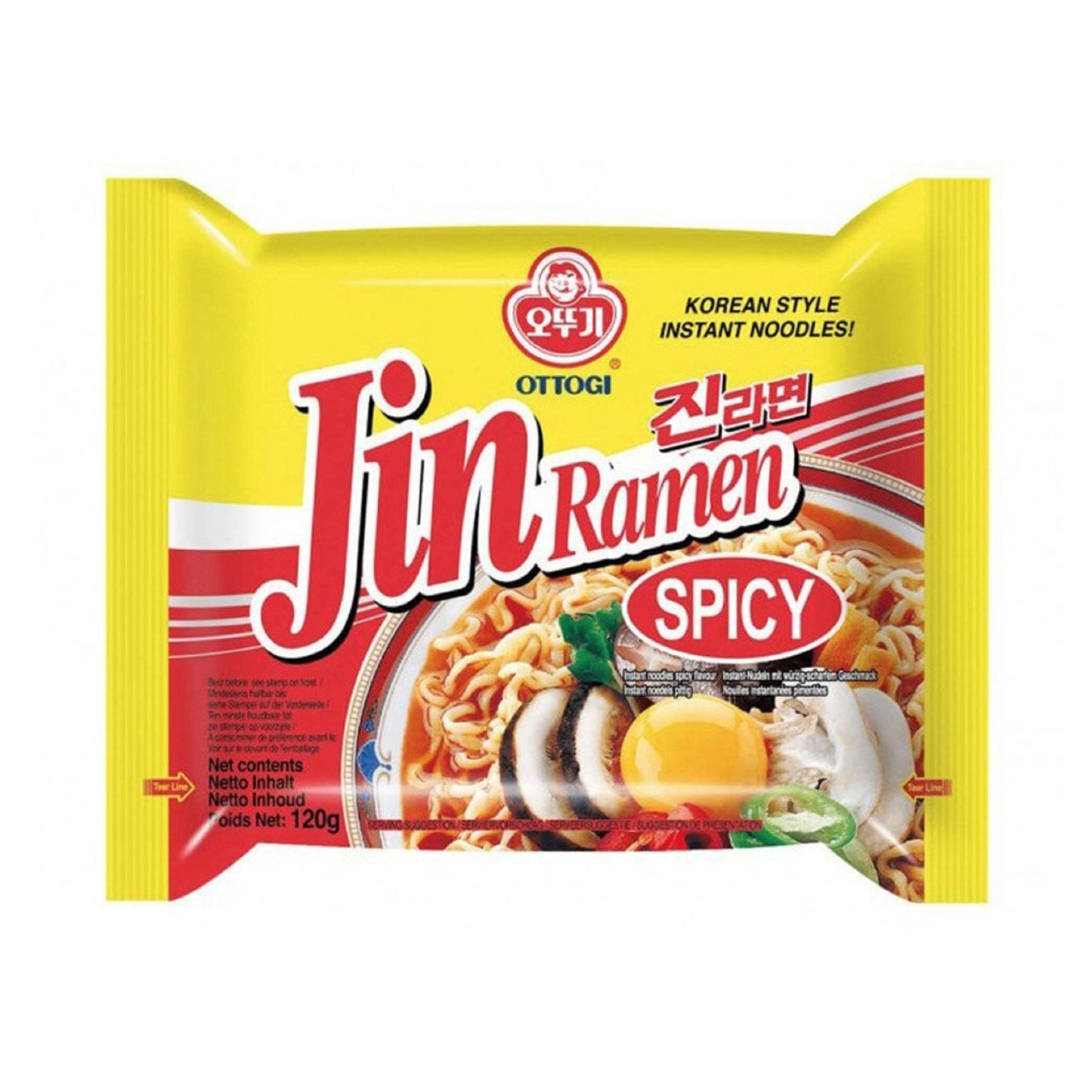 오뚜기 진라면 매운맛 / Sopa Instantánea Ramen Coreana Ottogi Jin Ramen Picante 1 Bolsa