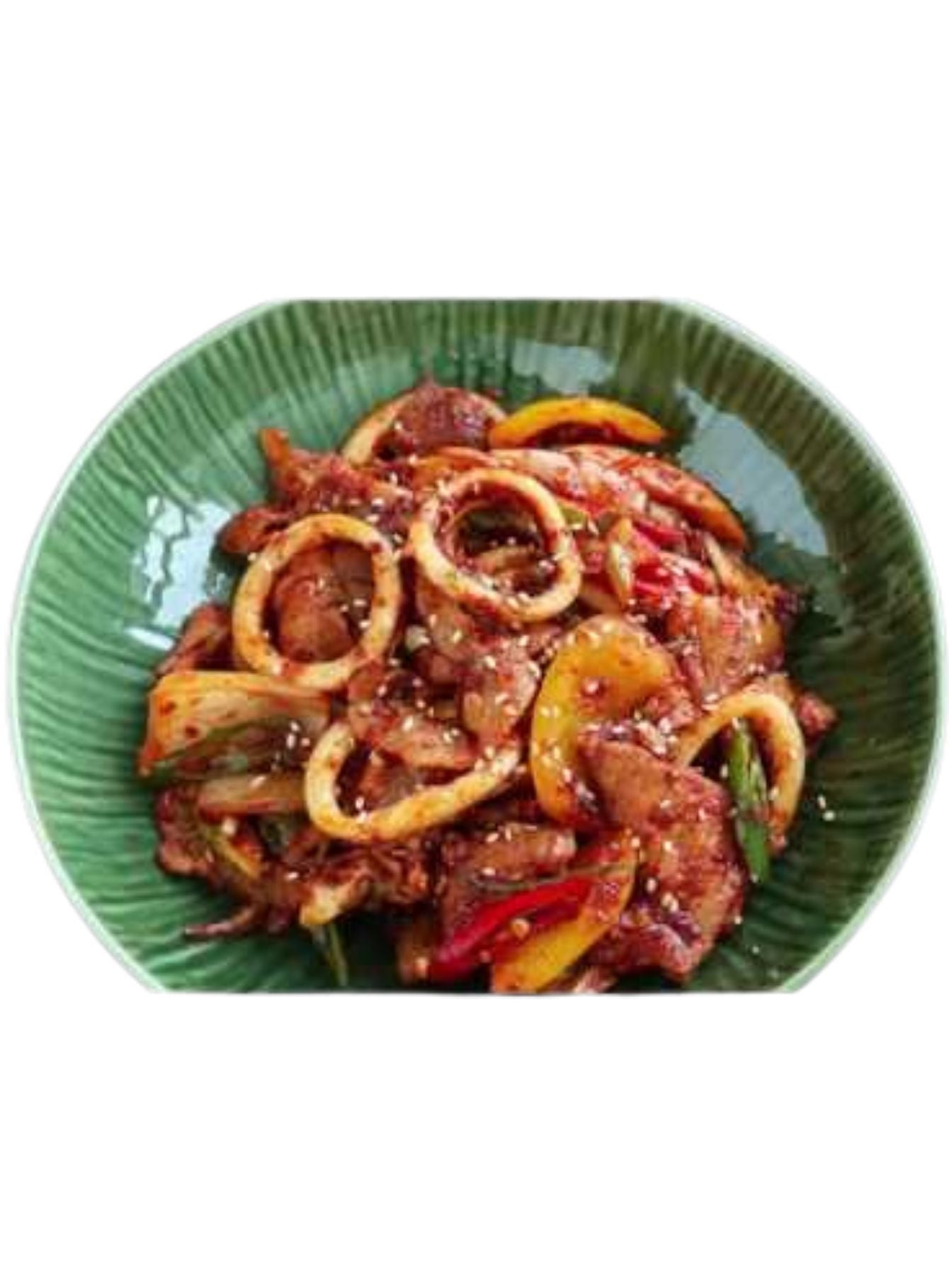 오삼 불고기 / Salteado picante de calamar y cerdo al estilo coreano