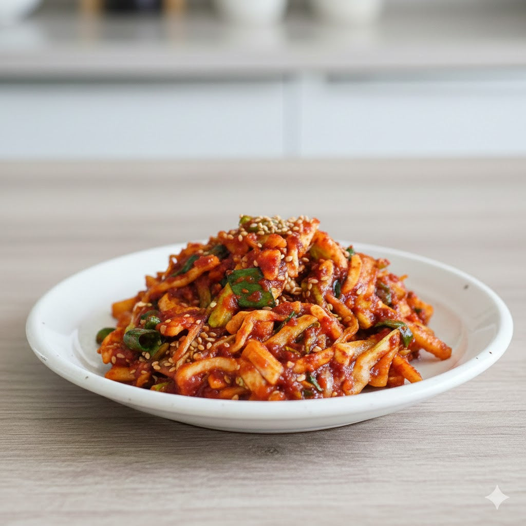 Kimchi de Tiras de Rábano Seco Coreano (Mu Malraengi) 200g