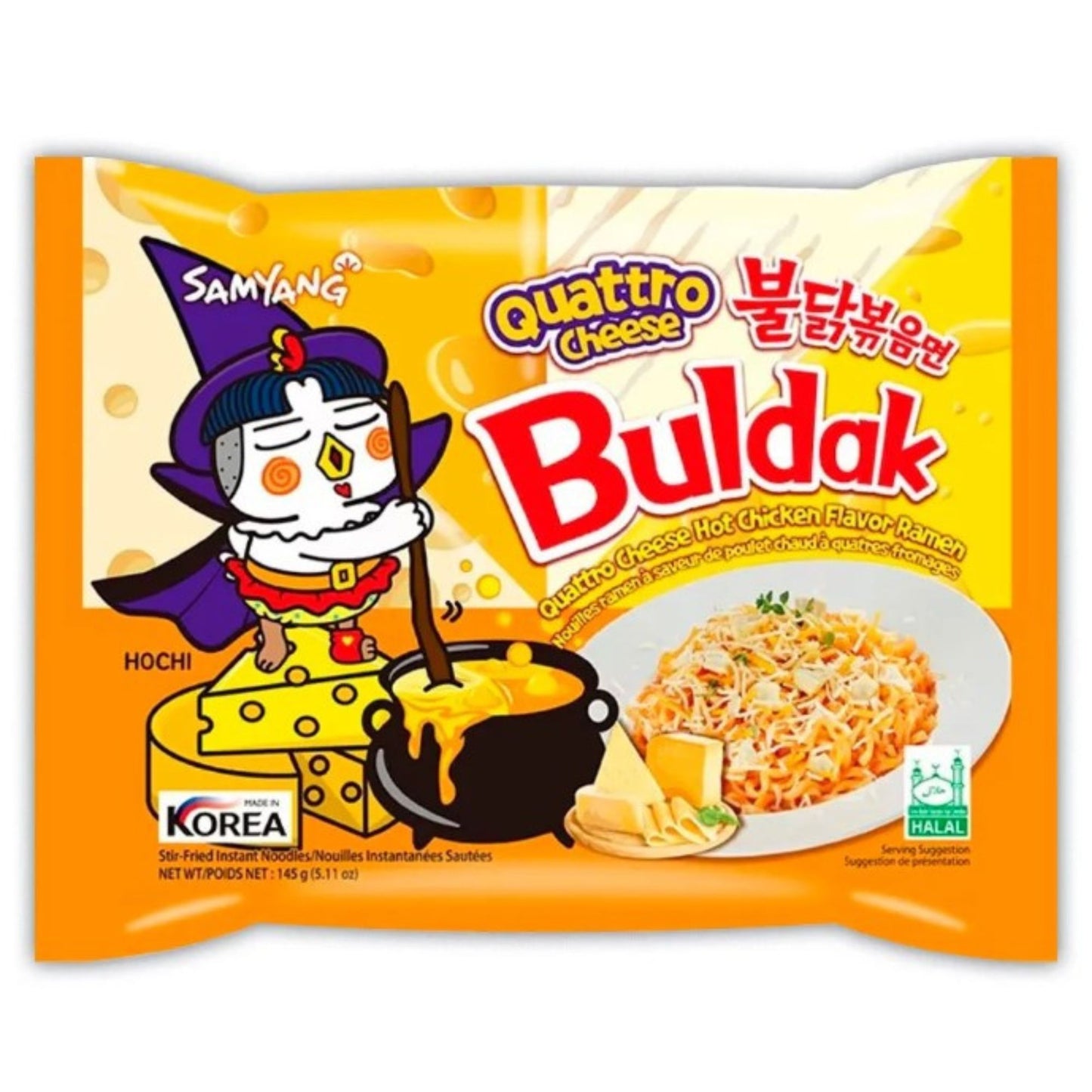 Sopa Instantánea Ramen Coreana Buldak Carbonara Quattro Queso Picante 1 cup