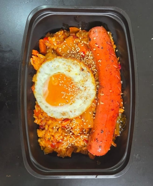김치 볶음밥 도시락 / Obento de Arroz Frtio Con Kimchi Con Atun o Jamon