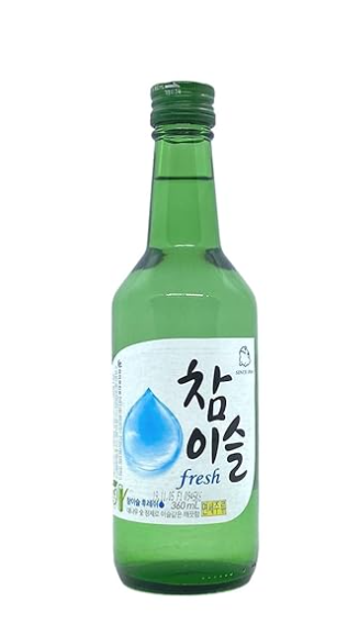 진로 참이슬 Fresh / Bebida Coreana Licor de Arroz Jinro Soju Fresh 1 Botella
