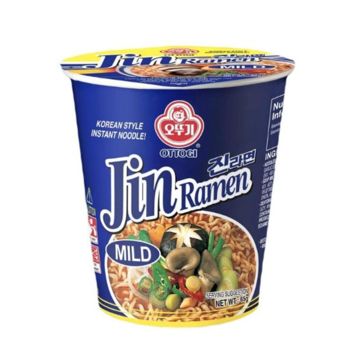 Sopa Instantánea Ramen Coreana Ottogi Jin Mild 75g Ramen 1 cup