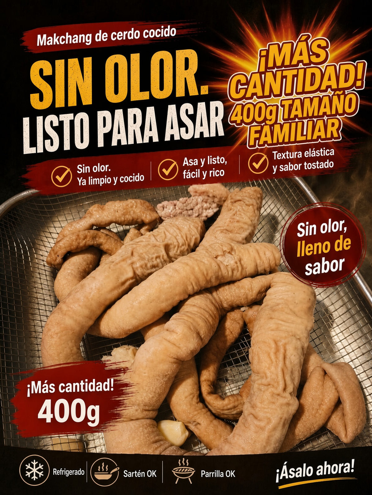 Tripa Gordo Preparado para Asar o Freir 400 Gramos