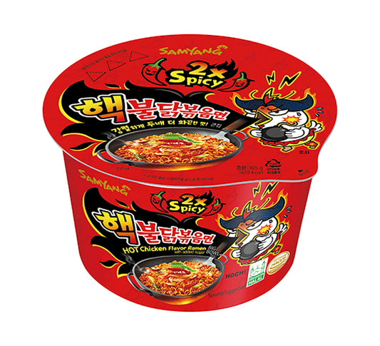 Sopa Instantánea Ramen Coreana Buldak Big Bowl Sabor Doble Picante 1 cup
