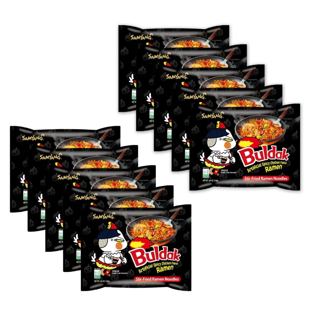 1 Caja de 20 Bolsas Sopa Instantánea Ramen Coreana Buldak Picante Sabor Original