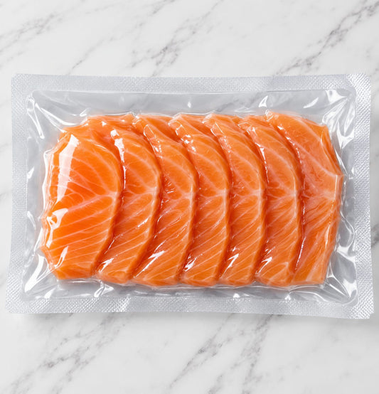 Salmón para Sashimi Congelado 250g – Rebanado Listo