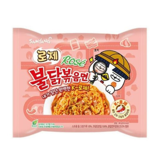 Sopa Instantánea Ramen Coreana Buldak Sabor de Rose 1 Bolsa