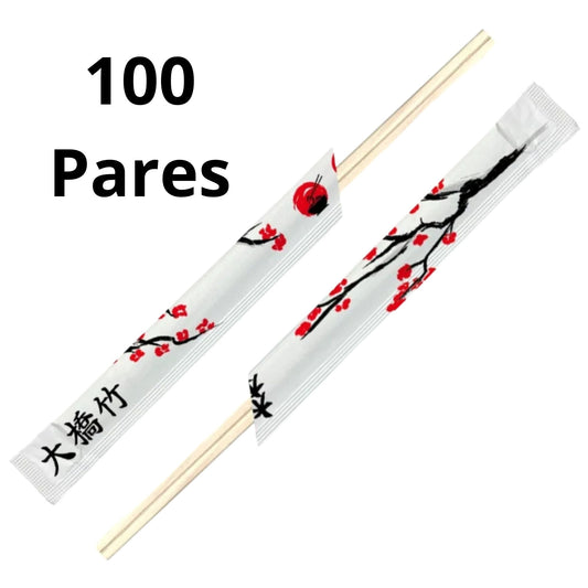 고급 대나무 일회용 나무 젓가락 100세트 30봉지 / Palillo de Bambu Premium 100 pares 30 Paquetes