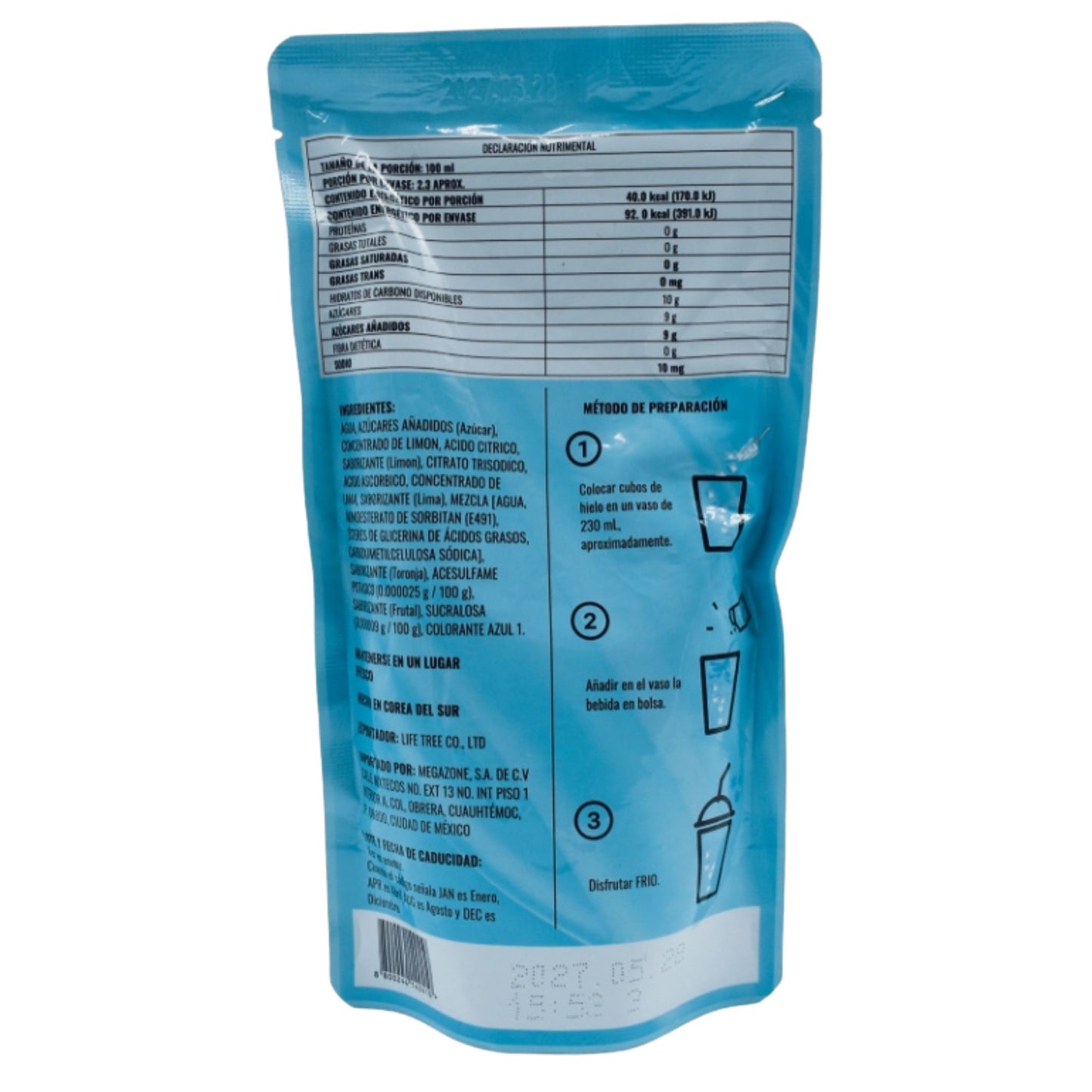 MegaFood 과일 에이드 230ml 10봉지/ 1 Caja de 10 Bolsas de Bebida Coreana Jugo Tipo Ade 230ml