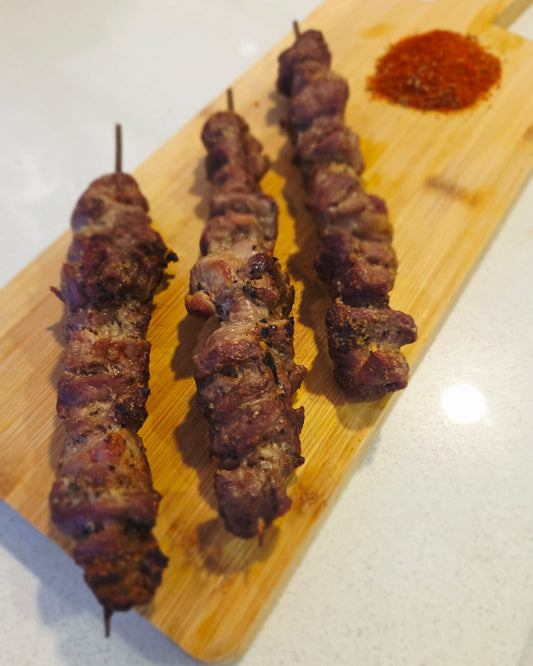 양꼬치 2개 매콤 달콤한 맛 / Son 2 Brochetas de Cordero