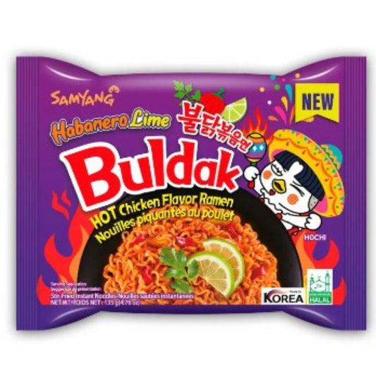 Sopa Instantánea Ramen Coreana Buldak Sabor de Habanero 1 Bolsa