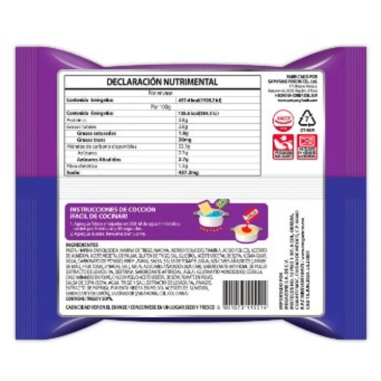 Sopa Instantánea Ramen Coreana Buldak Sabor de Habanero 1 Bolsa