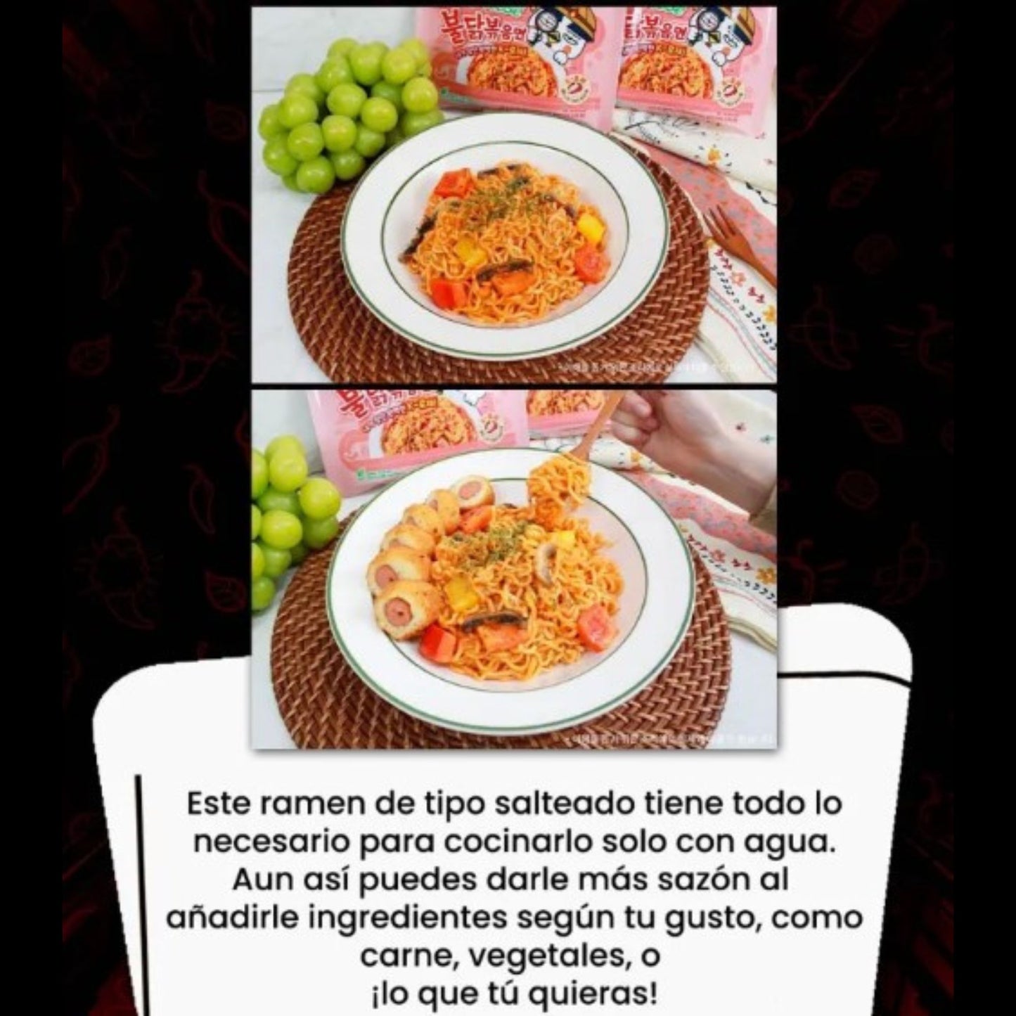 Sopa Instantánea Ramen Coreana Buldak Sabor de Rose 1 Bolsa