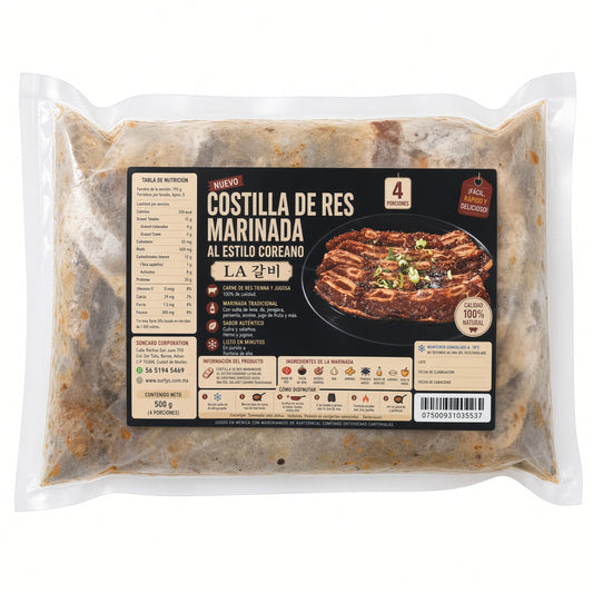 Costilla de Corte Estilo Coreano Marinada (LA Yangnyeom Galbi) 500g-LA 양념갈비