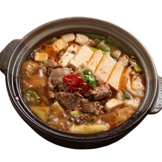 고깃집 차돌 된장찌개 2인분 / Doenjang-jjigae (guiso coreano con pasta de soya fermentada) Con Carne de Res para 2 personas