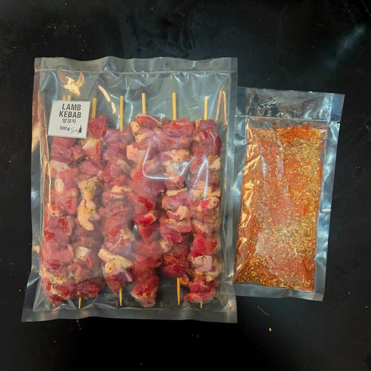 새끼 양갈비 꼬치 500g 3개월 미만 양 / Lamb kebab 500g Menos de 3 meses de Lamb