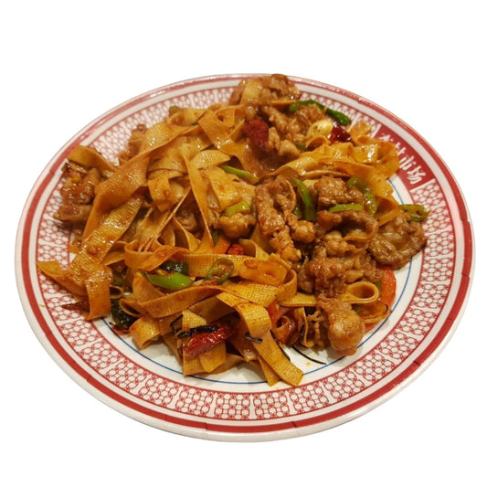 중국식 매운 돼지고기 포두부 볶음 (4인분) / Cerdo con tofu de hoja estilo chino, bien picante (4 porciones)/