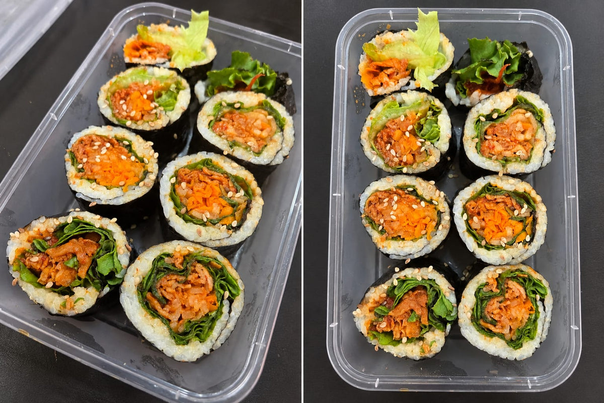 Kimbap de Jeyuk – Rollos Coreanos de Cerdo Picante