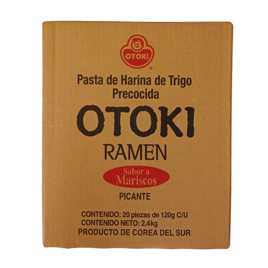 1 Caja de 20 Bolsas Sopa Instantánea Ramen Coreana Picante Ottogi/Otoki Nuevo Empaque Sabor Caldo de Mariscos