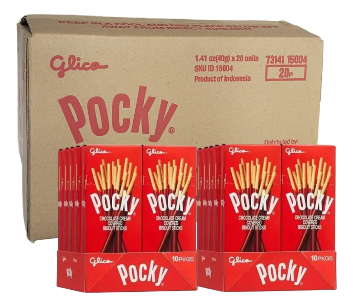 20 Cajas de 40 Gramos Comida Japonesa Galleta Biscuit Sticks Pocky Sabor Chocolate
