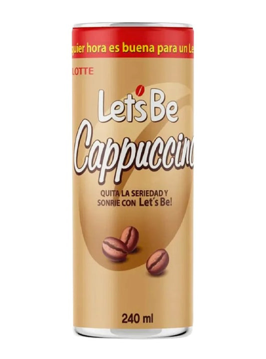 레츠비 카푸치노 240ml / Bebida Coreana Cafe Lotte Let's Be Cappuccino 1 Lata