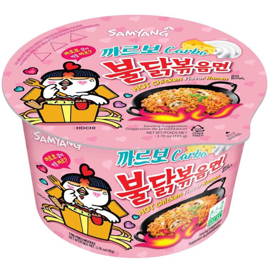 Sopa Instantánea Ramen Coreana Buldak Big Bowl Sabor Carbonara 1 cup