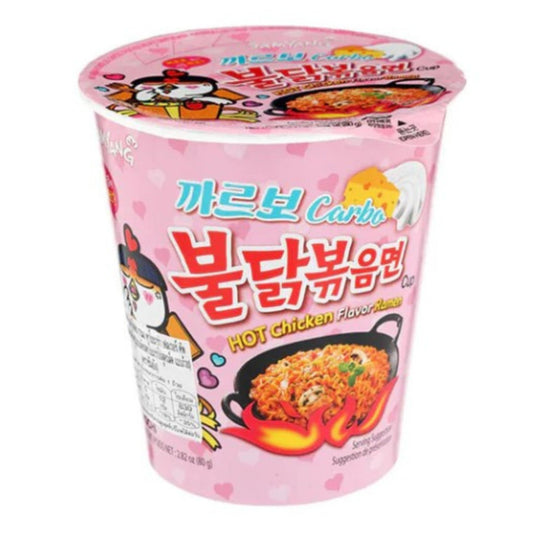 Sopa Instantánea Ramen Coreana Samyang Buldak Carbonara Picante 1 cup