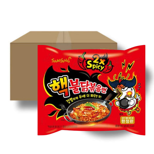 1 Caja de 20 Bolsas Sopa Instantánea Ramen Coreana Buldak Doble Picante