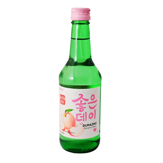 무학 좋은데이 소주 복숭아 맛 / Bebida Coreana Licor de Arroz Buen Día Soju Sabor de Durazno 1 botella