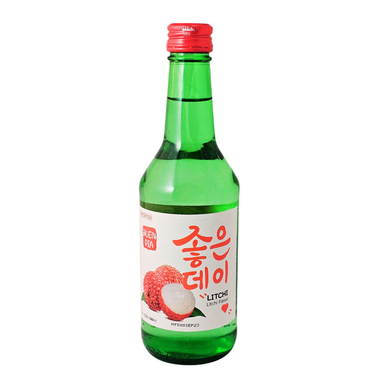 Bebida Coreana Licor de Arroz Buen Día Soju Sabor de Lytchi 1 Botella