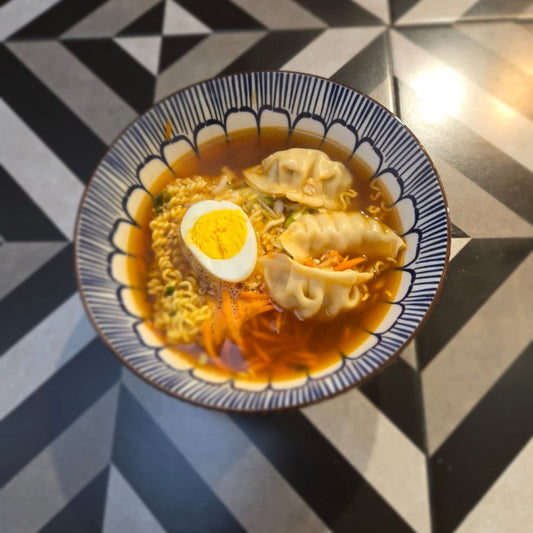 만두 라면 / Ramen con Dumplig de Res