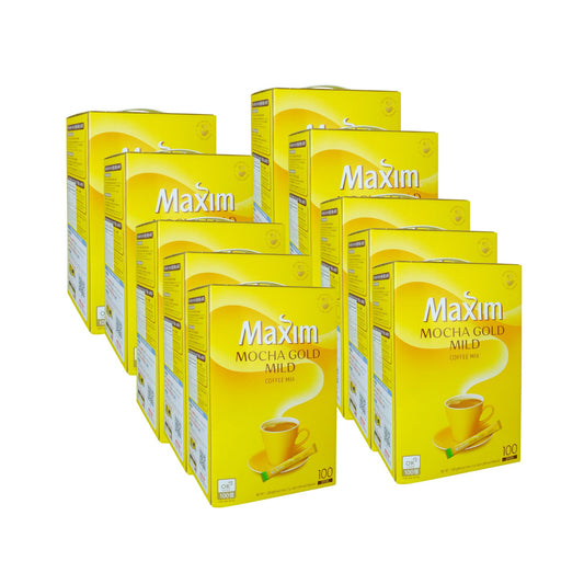 Caja Master de 8 Cajas Bebida Coreana Cafe Maxim 1 Caja de 100 Sobres