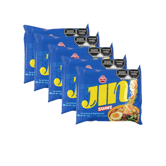 5 Bolsas de Otoki Jin Ramen Mild 120g Version BTS Sopa Instantanea Coreana