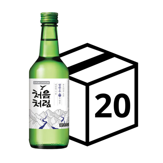 1 Caja de 20 Botellas Bebida Coreana Licor Chum Churum Soju Sabor Original